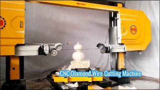 เครื่องเลื่อยลวดเพชร CNC 5 แกนความแม่นยำสูงสำหรับการจัดทำโปรไฟล์หินที่ซับซ้อนและการแกะสลัก 3 มิติ