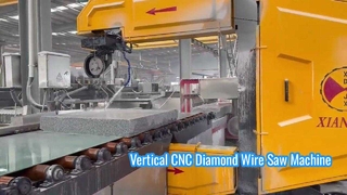เครื่องเลื่อยลวดเพชร CNC แนวตั้งสำหรับการสร้างโปรไฟล์หิน 3 มิติและการตัดบล็อก