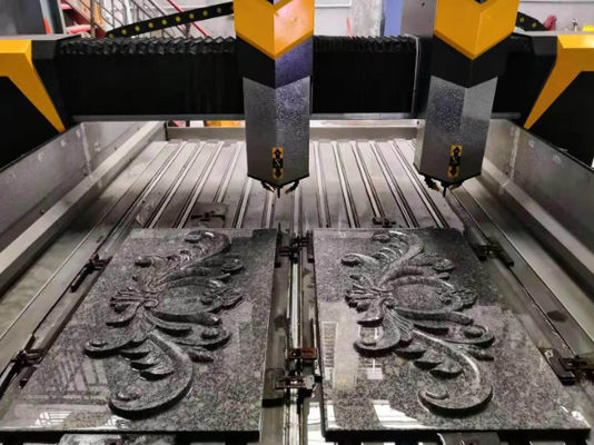 เครื่องแกะสลักหินระนาบเชื่อมโยงสามแกนกำลังแกนหมุน 5.5kw