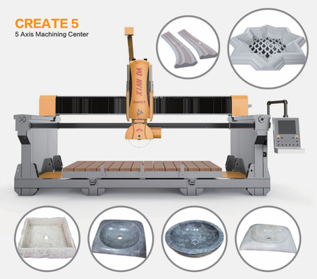 ความแม่นยํา 5 Axis เครื่องตัดสะพานสําหรับ countertop และรูปร่างพิเศษ