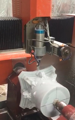 เครื่องแกะหิน CNC ระบบควบคุมความแม่นยํา 4 แกน