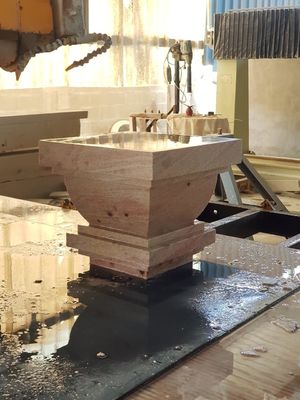 4 Axis Diamond Wire Saw Machine สําหรับการประมวลผลหินวงกลม แผ่น,คอลัมน์,ตัวอักษร