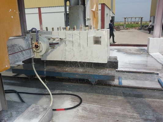 4 Axis Diamond Wire Saw Machine สําหรับการประมวลผลหินวงกลม แผ่น,คอลัมน์,ตัวอักษร