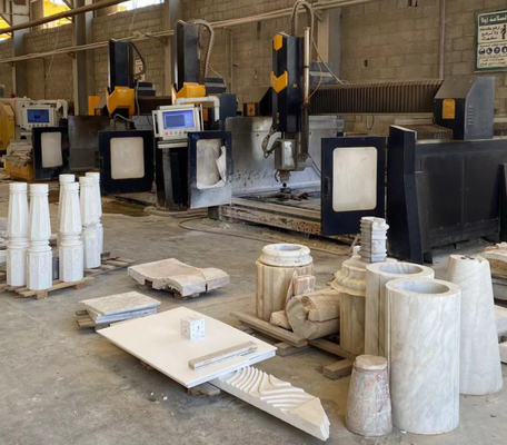 4 แกน CNC Arc Slab&Column เครื่องแกะหิน