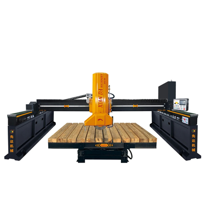 18.5kw ความเร็ว CNC เครื่องตัดหินสล็อบ การตัดแกรนิตความแม่นยํา 0-85 ° หัน