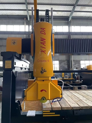 Xianda 5 Axis Bridge Saw Cutting Machine สําหรับการทําโปรไฟล์