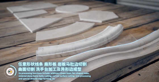Xianda อิตาลี CNC Multifunctional Countertop Machining Center 5 Axis Bridge Saw หินตัดเครื่องจักร
