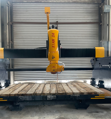 5 +1 Axis CNC Stone Bridge Saw Machine With Milling Cutter สําหรับการตัดโต๊ะทํางาน มาร์บอร์กรานิต ควาร์ตซ์บันได