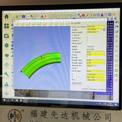 การตัดแม่นยําด้วยเครื่องตัดหิน 5 แกนและการยกสูงสุด 500 มม