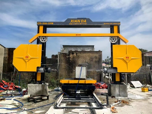 CNC เครื่องเจาะสายเพชรเพชรที่มี 4 ล้อบินสําหรับการตัดหินอุตสาหกรรม