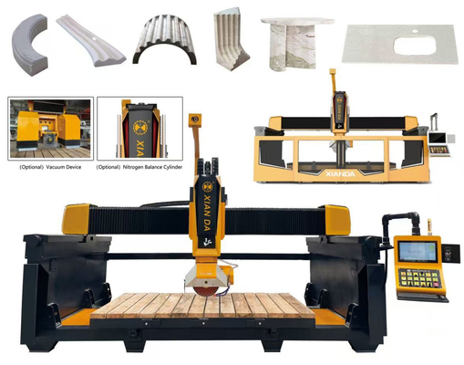 5 Axis Bridge Stone Cutting Machine การแก้ไขมืออาชีพสําหรับหินแกรนิตมาร์บอร์