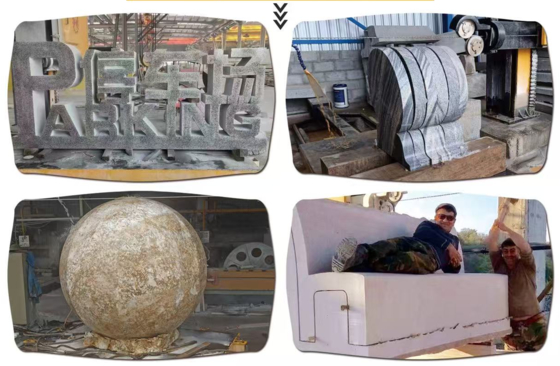 เครื่องตัดหินแม่นยํา CNC สายเหล็กเหลือง 4 แกน สําหรับรูปทรงพิเศษและรูปทรงโค้ง