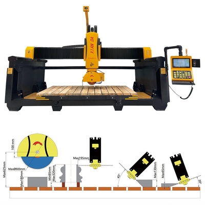 เครื่องตัดหินสะพาน 5 แกน CNC สำหรับตัดแต่งหินแกรนิตและหินอ่อน