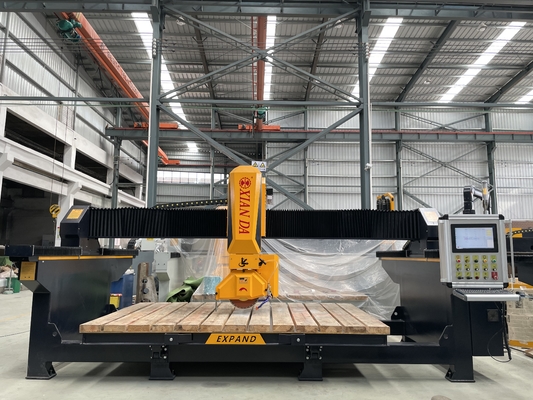 4 แกน CNC Bridge Saw Cutter Machine สําหรับการตัด Milling การเจาะ การประมวลผลหิน Granite มาร์บูล Quartz ห้องครัว Countertop Slab Tile Sink Cutout