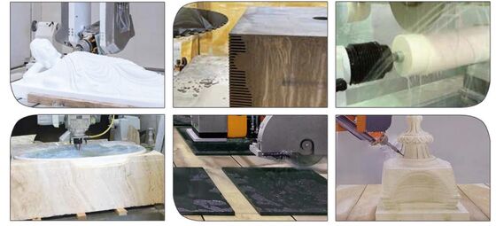 เครื่องจักรกลซีเอ็นซี 5+1 แกน สำหรับงานแกะสลักหินแกรนิต หินอ่อน 3 มิติ, อ่าง