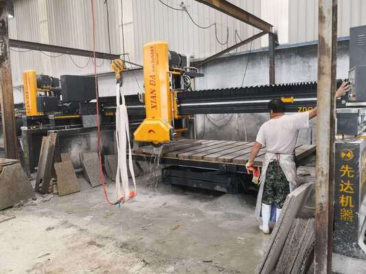 เครื่องตัดหินเลเซอร์ PLC แบบสะพานอินฟราเรด เหมาะสำหรับแปรรูปหินอ่อนและหินแกรนิตขนาดใหญ่
