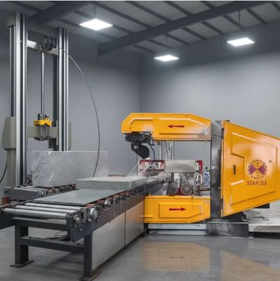 เครื่องเลื่อยสาย CNC แนวตั้งพร้อมระบบควบคุม PLC สำหรับตัดหิน, การใช้น้ำ 4 ลบ.ม./ชม. และความยาวสาย 20-50 เมตร