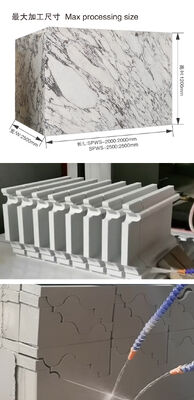 เครื่องเจาะสายเพชรเซรามิกหมองผสมผสมด้วยขนาดการประมวลผลสูงสุด 2000mm*2500mm*1200mm, มอเตอร์หลัก 7.5kw และความเร็วสาย 20-40m/s
