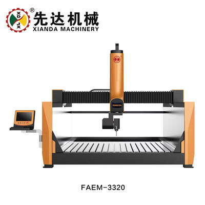 FAEM-3320 เครื่องฉลากหิน CNC หัวห้า สําหรับการฉลากปั้นหินหินหินแกรนิต