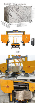 PLC การควบคุมประสิทธิภาพสูง เครื่องบล็อก Dressing กับ 360 ° โต๊ะทํางานหมุนสําหรับหินแกรนิตมาร์บี้
