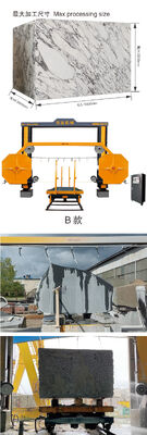 PLC การควบคุมประสิทธิภาพสูง เครื่องบล็อก Dressing กับ 360 ° โต๊ะทํางานหมุนสําหรับหินแกรนิตมาร์บี้