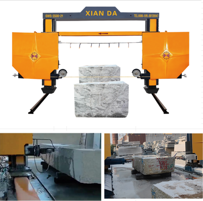 เครื่องเลื่อยลวด CNC PLC แบบเคลื่อนที่ได้สำหรับตัดบล็อกหินขนาดใหญ่
