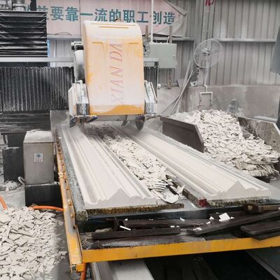 เครื่องตัดหินอัตโนมัติ PLC พร้อมใบมีดคู่และโครงเหล็กเชื่อมพิเศษ
