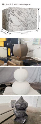 เครื่องเลื่อยสายเพชร CNC 5 แกน พร้อมมอเตอร์หลัก 11kw สำหรับการแปรรูปรูปทรง 3 มิติในหินอ่อนและหินแกรนิต