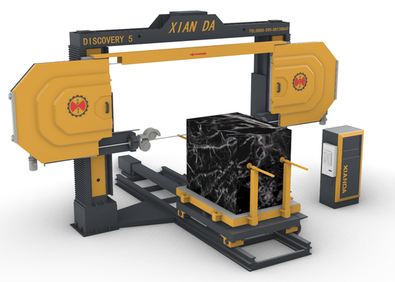 เครื่องเลื่อยสายเพชร CNC 5 แกน พร้อมมอเตอร์หลัก 11kw สำหรับการแปรรูปรูปทรง 3 มิติในหินอ่อนและหินแกรนิต