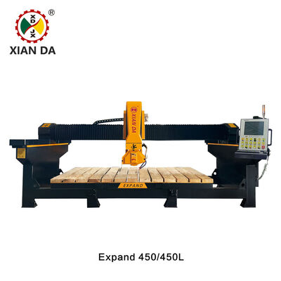 4+1 Axis CNC Bridge Saw Machine เครื่องตัดหินแกรนิต มาร์บูล์ควาร์ทซ์สําหรับการประมวลผลบนโต๊ะทํางาน, Xianda ขยาย 450MC / 450L-MC