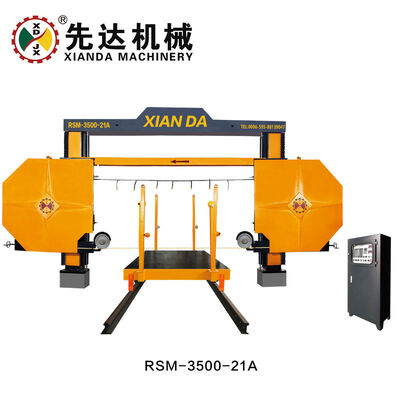 เครื่องเลื่อยสายเพชร XIANDA RSM-3500-21, เครื่องตัดหินแบบควบคุมด้วย PLC 2 แกนสำหรับเครื่องแบ่งหินแกรนิตหินอ่อน