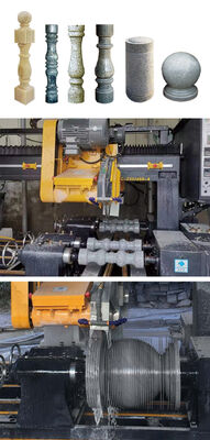 PLC / CNC ควบคุมเครื่องตัด Baluster สี่ PC สําหรับการประมวลผลหินแกรนิตมาร์บี้