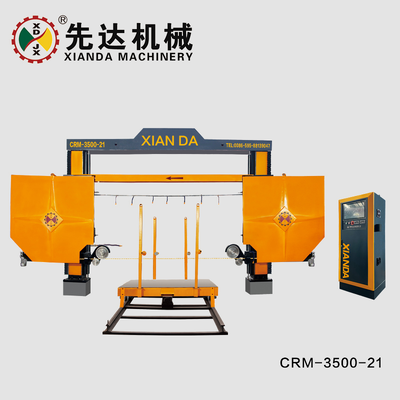 เครื่องเลื่อยลวดเพชร CNC 4 แกน CRM‑3500‑21 / CRM‑3500‑22FW สำหรับตัดเสาโรมันหินและแผ่นหินโค้ง