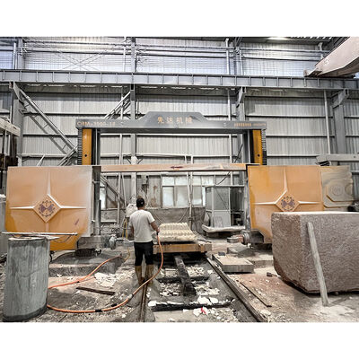 เครื่องเลื่อยลวดเพชร CNC 4 แกน CRM‑3500‑21 / CRM‑3500‑22FW สำหรับตัดเสาโรมันหินและแผ่นหินโค้ง