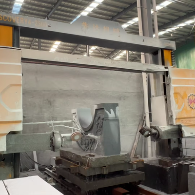 เครื่องเลื่อยลวดเพชร CNC 4 แกน Discovery-4 พร้อมมอเตอร์แม่เหล็กถาวร 15KW สำหรับการตัดหินขนาด 2000*2300*1500 มม.