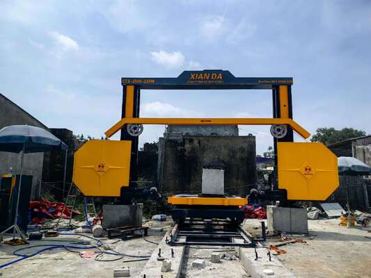 XIANDA CTS-3500-22FW Four-Axis CNC Diamond Wire Saw Machine with 50T Screw-Drive Table for 3500*3500*2200mm Marble & Granite