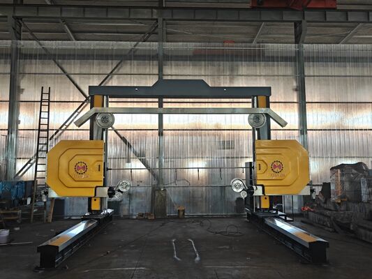 Gantry-Movable CNC Diamond Wire Saw Block Cutting Machine with 3500×3500×2200mm Max Processing Size and PLC/CNC Control