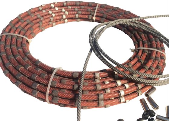 ตัดหิน 8.8mm เพชรลวดตัดเชือกโปรไฟล์หินอ่อน 20-30m / s