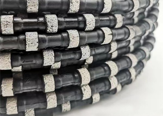 เครื่องมือขุดหินอ่อนเพชรลวดเลื่อยเชือกเพื่อตัดหิน 11.5mm