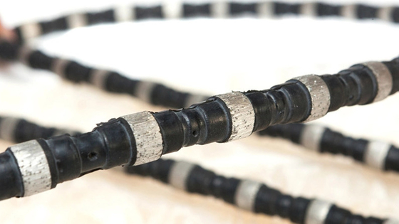 เครื่องมือขุดหินอ่อนเพชรลวดเลื่อยเชือกเพื่อตัดหิน 11.5mm