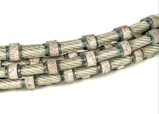 เครื่องมือตกแต่งหินแกรนิตบล็อกเลื่อยลวดเพชรเลื่อยสายเพชร 11mm