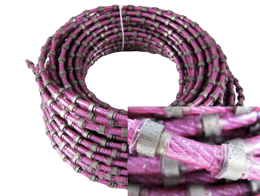 Hard Rock Marble Block Diamond Wire Saw Wire Saw สำหรับหิน 25-35m/S Line Speed